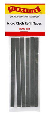 Flex-I-File 8000 Grit Micro Refill Tapes (6) for #123 & #700 Hobby and Model Hand Sanding Tool #8000
