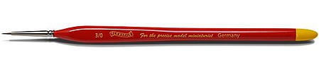 Flex-I-File 3/0 Size Red Sable Paint Brush Hobby and Plastic Model Paint Brush #br3-0