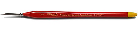 Flex-I-File 4/0 Size Red Sable Paint Brush Hobby and Plastic Model Paint Brush #br4-0