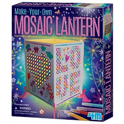 4M-Projects Make Your Own Mosaic Lantern Kit Activity Craft Kit #3700