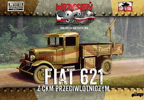 First-To-Fight Polish Fiat 621 Truck (AA Machine Gun) Plastic Model Military Vehicle Kit 1/72 Scale #17