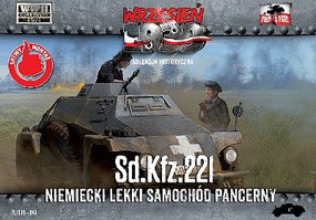 First-To-Fight WWII SdKfz 221 German Light Armored Tank Plastic Model Tank Kit 1/72 Scale #48
