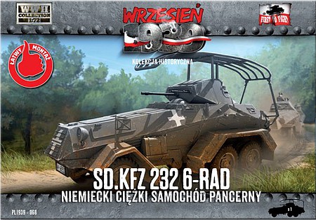First-To-Fight WWII SdKfz 232 6-Rad German Heavy Armored Car Plastic Model Military Vehicle Kit 1/72 #68