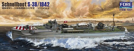 Fore Schnellboot S38 1942 German Torpedo Boat Plastic Model Military Ship Kit 1/72 Scale #1001