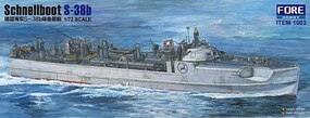 Fore Schnellboot S38B German Torpedo Boat Plastic Model Military Ship Kit 1/72 Scale #1003