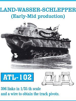 Fruilmodel Land-Wasser-Schlepper Tank Track Link Set Plastic Model Tank Tracks 1/35 Scale #102