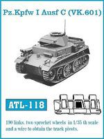 Fruilmodel PzKpfw I Ausf C (Vk601) Tank Track Link Set Plastic Model Tank Tracks 1/35 #118