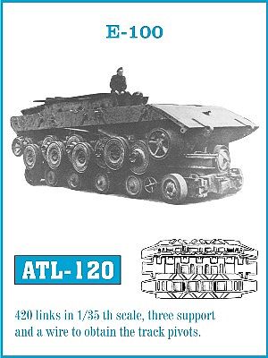 Fruilmodel E100 Tank Track Link Set (420 Links) Plastic Model Tank Tracks 1/35 Scale #120