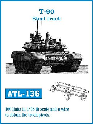 Fruilmodel T90 Steel-Type Tank Track Link Set (160 Links) Plastic Model Tank Tracks 1/35 #136
