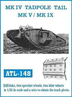 Fruilmodel Mk IV Tadpole Tail, Mk V/IX Track Set Plastic Model Vehicle Accessory Kit 1/35 Scale #148