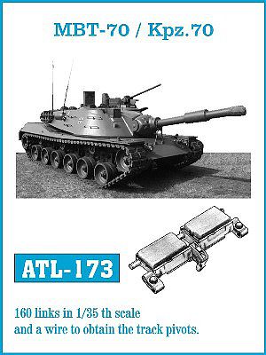 Fruilmodel MBT70/ Kpz70 Track Set (160 Links) Plastic Model Vehicle Accessory Kit 1/35 Scale #173