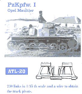 Fruilmodel PzKpfw I Opel Maultier Tank Track Link Set (230 Links) Plastic Model Tank Tracks 1/35 #20