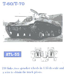 Fruilmodel T60/T70 Tank Track Link Set (210 Links) Plastic Model Tank Tracks 1/35 Scale #55