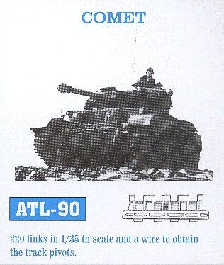 Fruilmodel Comet Tank Track Link Set (220 Links) (For BOM) Plastic Model Tank Tracks 1/35 Scale #90