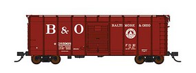Fox B&O Class M-53 Wagontop Boxcar w/Youngstown Doors Ready to Run Baltimore & Ohio #381968 (Boxcar Red, No Small B&O, 13 States, 7'' Number)