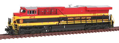 Fox GE ES44AC Standard DC - Kansas City Southern N Scale Model Train Diesel Locomotive #70212
