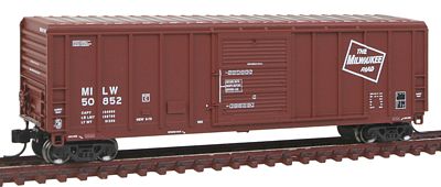 Fox P-S 5344 Single Door Boxcar Milwaukee Road #50852 N Scale Model Train Freight Car #81067