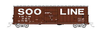 Fox 7 Post Boxcar SOO Line #18662 N Scale Model Train Freight Car #81791