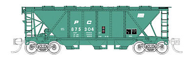 Fox H30 3-Bay Covered Hopper Penn Central #875304 N Scale Model Train Freight Car #90511