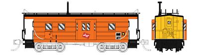 Fox Milwaukee Road High-Window Rib-Side Caboose N Scale Model Train Freight Car #91015