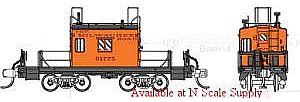 Fox Milwaukee Road Transfer Caboose #2 N Scale Model Train Freight Car #91152