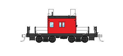 Fox Transfer Caboose Painted, Unlettered, Original Window N Scale Model Train Freight Car #91157