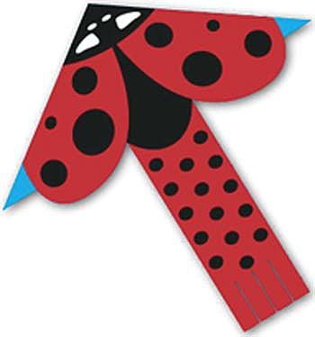 Gayla Ladybug Nylon 50 Single-Line Kite #1352