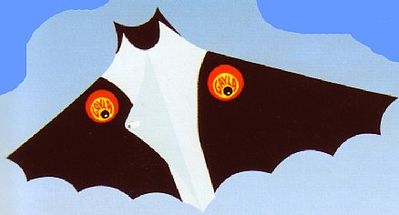 Gayla 50x25 Super Bat Designer Delta Kite Single-Line Kite #380
