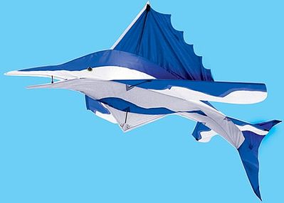 Gayla 3D Blue Marlin 48 Nylon Single-Line Kite #875