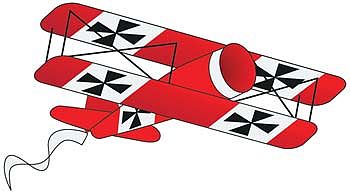 Gayla 36''x24'' Red Baron 3-D Nylon Kite Single-Line Kite #967