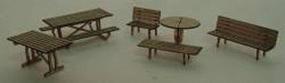 GCLaser Tables & Chairs Kit (Laser-Cut Wood) Builds 19 Items N Scale Model Railroad #1103