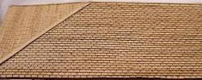 GCLaser Laser-Cut Roof Shingles (3-Tab) 11.5'' Long (Brown) HO-Scale #11132