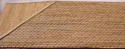 GCLaser Laser-Cut Roof Shingles (3-Tab) 7-1/4 Long (Brown) 32 Square Inch Coverage N-Scale #1132