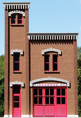 GCLaser Firehouse #3 Backdrop Kit HO Scale Model Building #190241