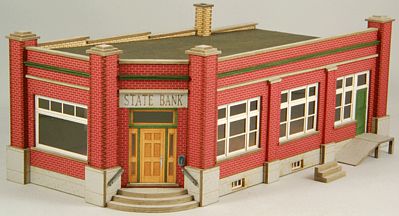 GCLaser State Bank Kit HO Scale Model Building #19040