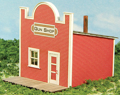 GCLaser Old West Series Gun Shop HO Scale Model Railroad Building #19053