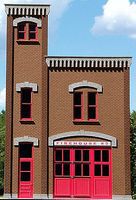 GCLaser Firehouse #3 Background Building Front Flat (Precolored Kit) O Scale Model Building #390241