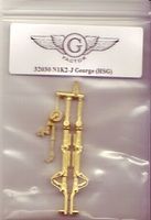 G-Factor N1K2J George Brass Landing Gear for HSG Plastic Model Aircraft Accessory 1/32 #32030