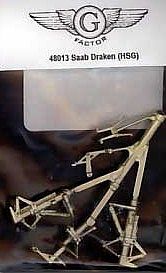 G-Factor Saab Draken White Bronze Landing Gear for Hasegawa Plastic Model Aircraft Parts 1/48 #48013
