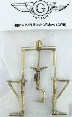 G-Factor P61 Black Widow White Bronze Landing Gear Plastic Model Aircraft Parts 1/48 Scale #48014