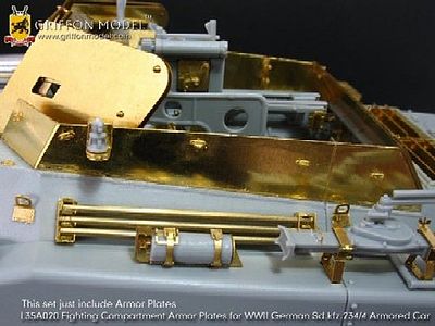 Griffon-Model SdKfz 234/4 Compartment Armor Plates Plastic Model Halftrack Accessory 1/35 Scale #l35a020