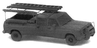 GHQ Chevrolet Crew-Cab 1-Ton Pickup with Accessories Kit N Scale Model Railroad Vehicle #51008