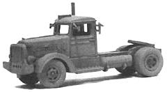 GHQ 1941 Model 344 Peterbilt Tractor Only (Unpainted Metal Kit) N Scale Model Vehicle #56006