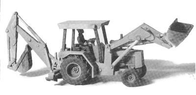 GHQ 310 A Backhoe w/Operator Figure (Unpainted Metal Kit) HO Scale Model Vehicle #61010