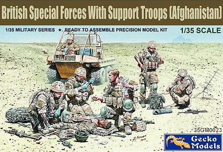 Gecko-Models British Special Forces (6) Plastic Model Military Figure Kit 1/35 Scale #350023