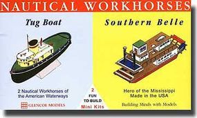 Glencoe Nautical Workhorses Tug & Mississippi Southern Belle Plastic Model Ship Kit 1/400 #03302