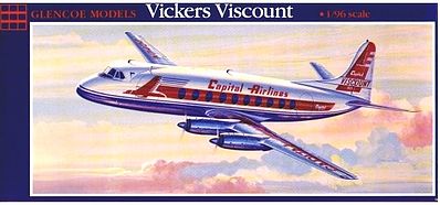 Glencoe Vickers Viscount 745 Aircraft Plastic Model Airplane Kit 1/96 Scale #05501