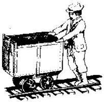 Grandt Cousin Jack Miner, Posed for Pushing Mine Cars O Scale Model Railroad Figure #3092