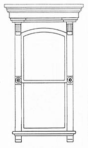 Grandt Window - Victorian w/Flat Box Pediment G Scale Model Railroad Building Accessory #3923