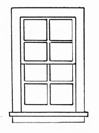 Grandt 28 x 52 Double Hung Window 8-Pane G Scale Model Railroad Building Accessory #3932